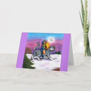 The Light of Hope Christmas fantasy pencil Card