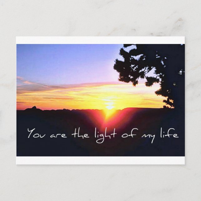 The light of my life postcard (Front)