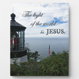 The Light of the World is Jesus. Plaque