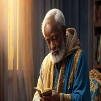 The light of wisdom between the lines of the book poster