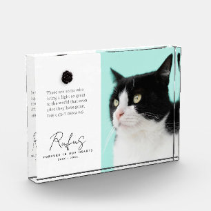 The Light Remains   Memorial Rose Custom Pet Photo Block