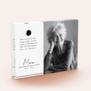 The Light Remains   Memorial Rose Custom Photo Block