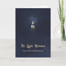 The Light Remains Watercolor Sympathy Card