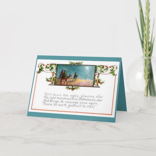 The Light That Shines From Bethlehem's Star Holiday Card (Front)