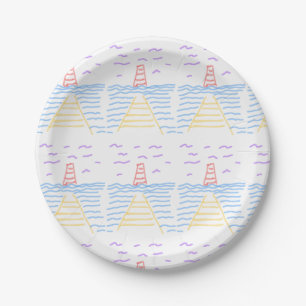 The Lighthouse and the Pier design Paper Plate