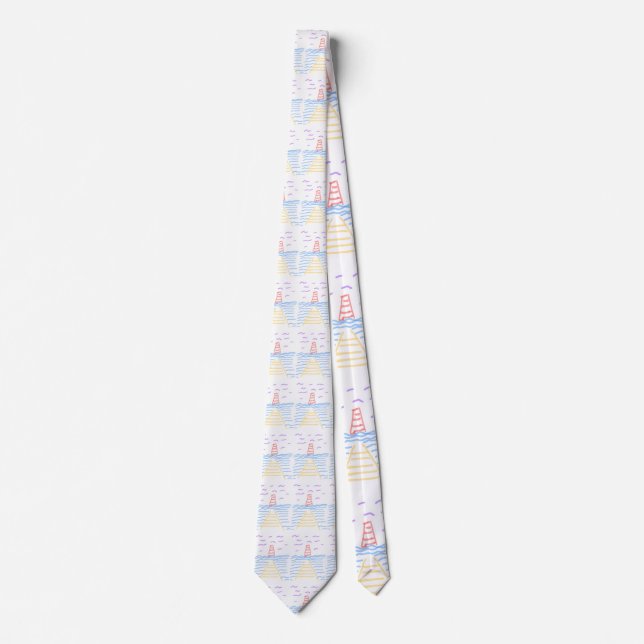 The Lighthouse and the Pier Neck Tie (Front)
