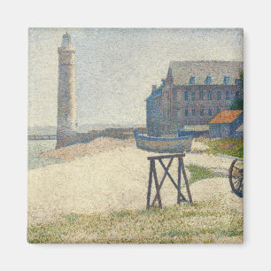 The Lighthouse at Honfleur, 1886 (oil on canvas) Magnet