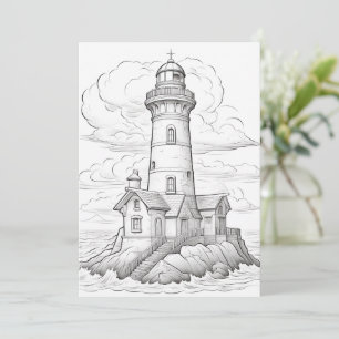 The Lighthouse   Color Your Own Greeting