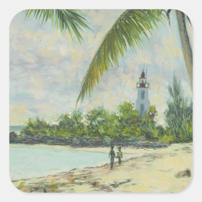 The Lighthouse Zanzibar 1995 Square Sticker (Front)