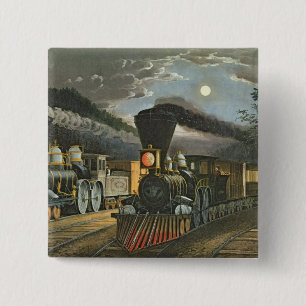 The Lightning Express Trains, 1863 15 Cm Square Badge