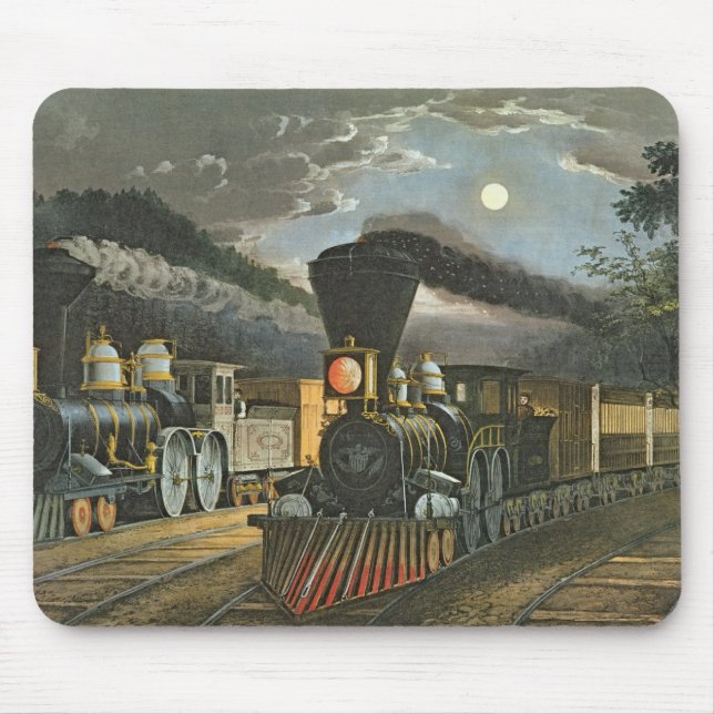 The Lightning Express Trains, 1863 Mouse Pad (Front)