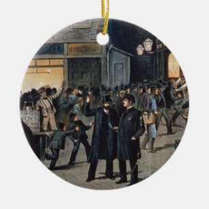 'The Lights O' London' (colour litho) Ceramic Ornament