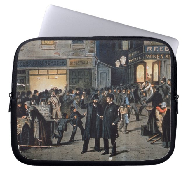 'The Lights O' London' (colour litho) Laptop Sleeve (Front)