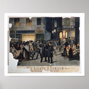 'The Lights O' London' (colour litho) Poster