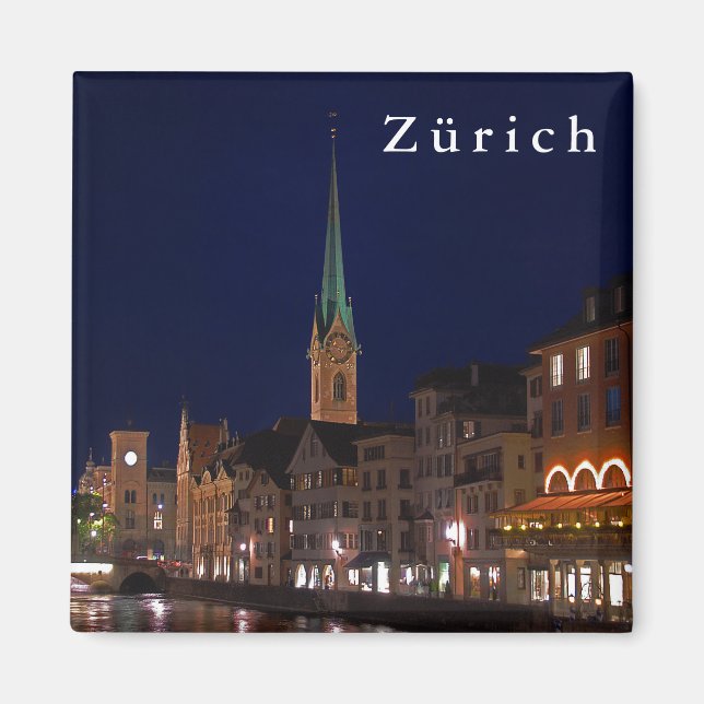 The lights of evening Zurich. Magnet (Front)