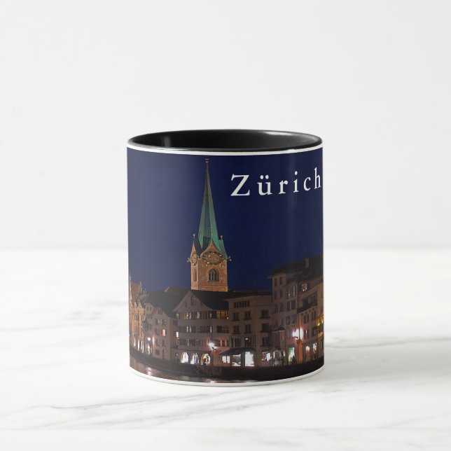 The lights of evening Zurich. Mug (Center)