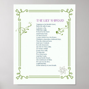 The Lily Shroud - Poem About Love & Death - Print