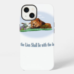 The lion and the lamb art iPhone case
