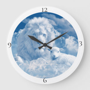 The Lion And The Lamb Wall Clock