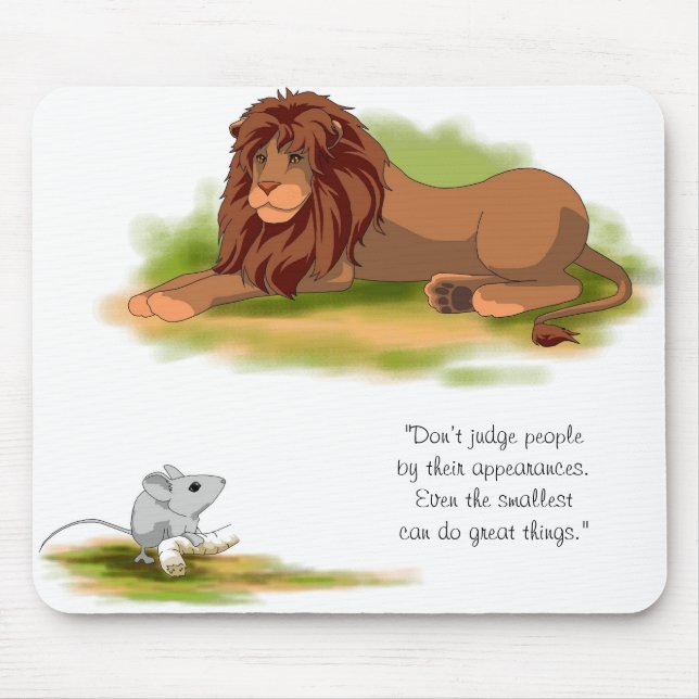 The Lion and the Mouse Mouse Pad (Front)