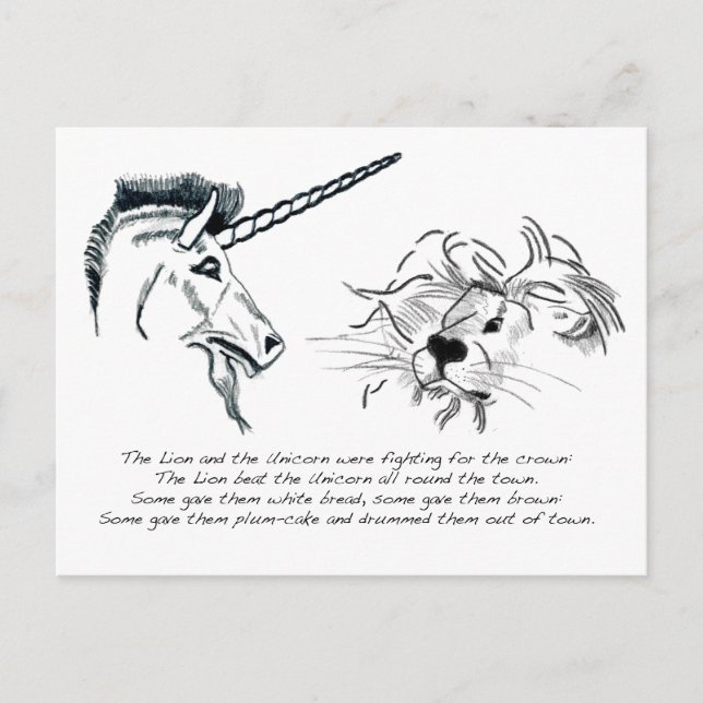 The Lion and the Unicorn Postcard (Front)