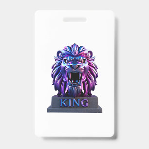The lion face ID badge