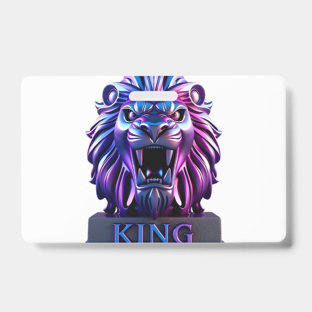 The lion face ID badge (Front)