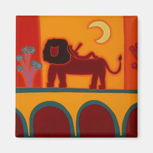 The Lion From Fulham Broadway 2008 Magnet