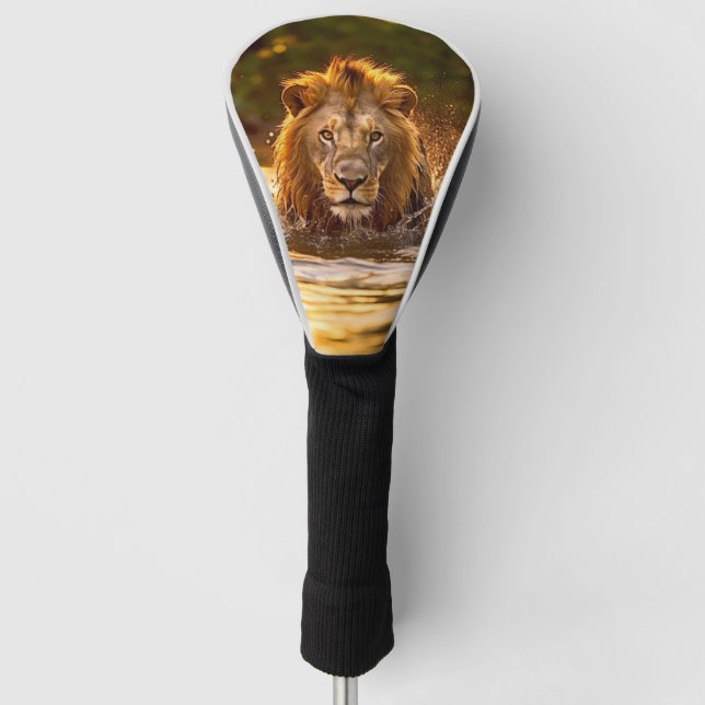 the Lion Golf Head Cover (Front)
