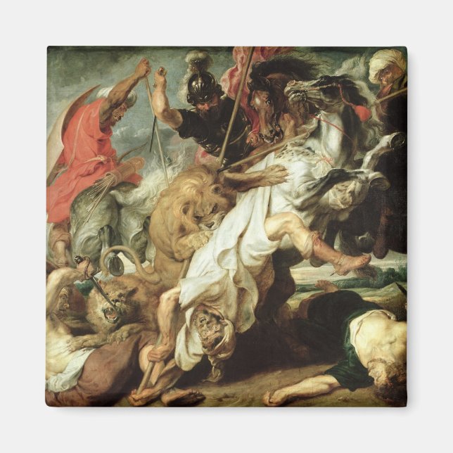 The Lion Hunt, 1621 Magnet (Front)