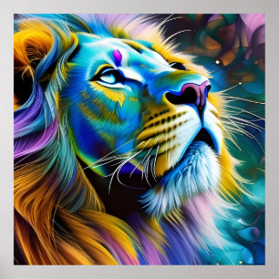 The Lion, King Of All Cats Poster