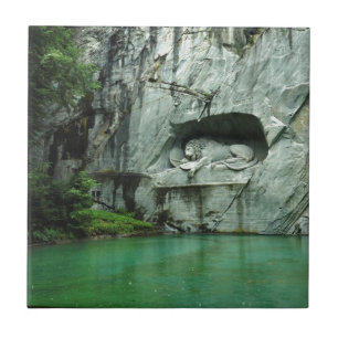 The Lion Monument in Lucerne Tile