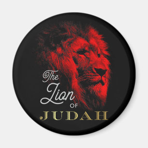 The Lion of Judah Black Red Gold Christian Magnet