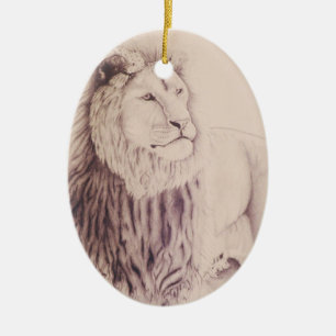 The Lion of Judah Merry Christmas Ornament