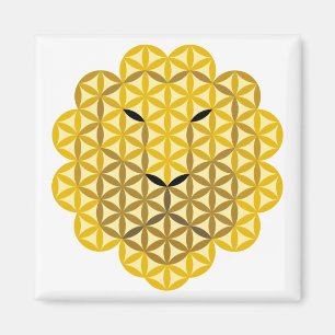 The Lion Of Life - Alpha Male- 01, Sacred Animals. Magnet
