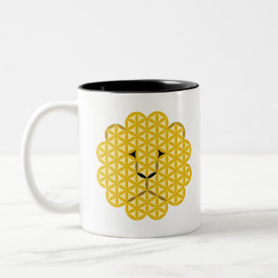 The Lion of Life - Sacred Animals, 08 Two-Tone Coffee Mug