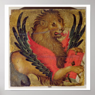 The Lion of St. Mark (oil on panel) Poster
