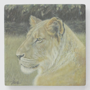 "The Lion Queen" Stone Coaster