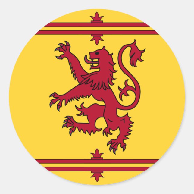 The Lion Rampant of Scotland Classic Round Sticker (Front)