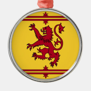 The Lion Rampant of Scotland Metal Tree Decoration