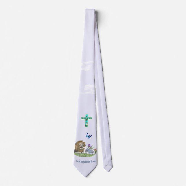 The Lion shall lie with the Lamb  Tie (Front)