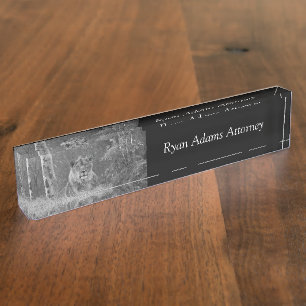 The Lion waits Nameplate