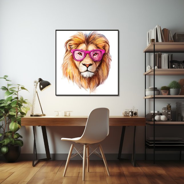 The Lion with Pink Glasses Poster (Creator Uploaded)