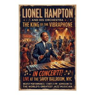 The Lionel Hampton Orchestra  Poster