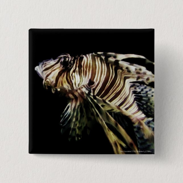 The Lionfish 15 Cm Square Badge (Front)