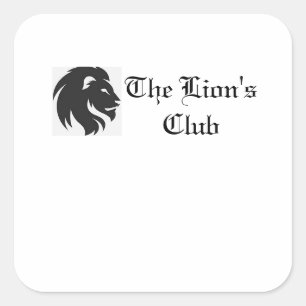 The Lion's Club brand 6 stickers 7.5cm