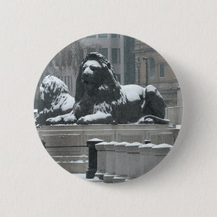 The Lions-Trafalgar Square London 6 Cm Round Badge