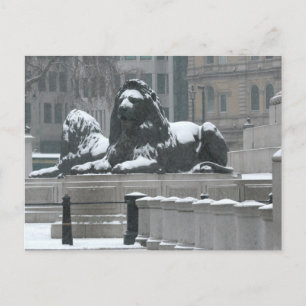 The Lions-Trafalgar Square London Postcard