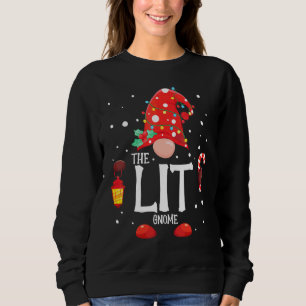 The Lit Gnome Matching Family Christmas Gnome Paja Sweatshirt