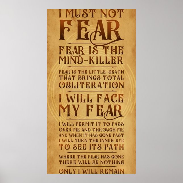 The Litany Against Fear v2 Poster (Front)